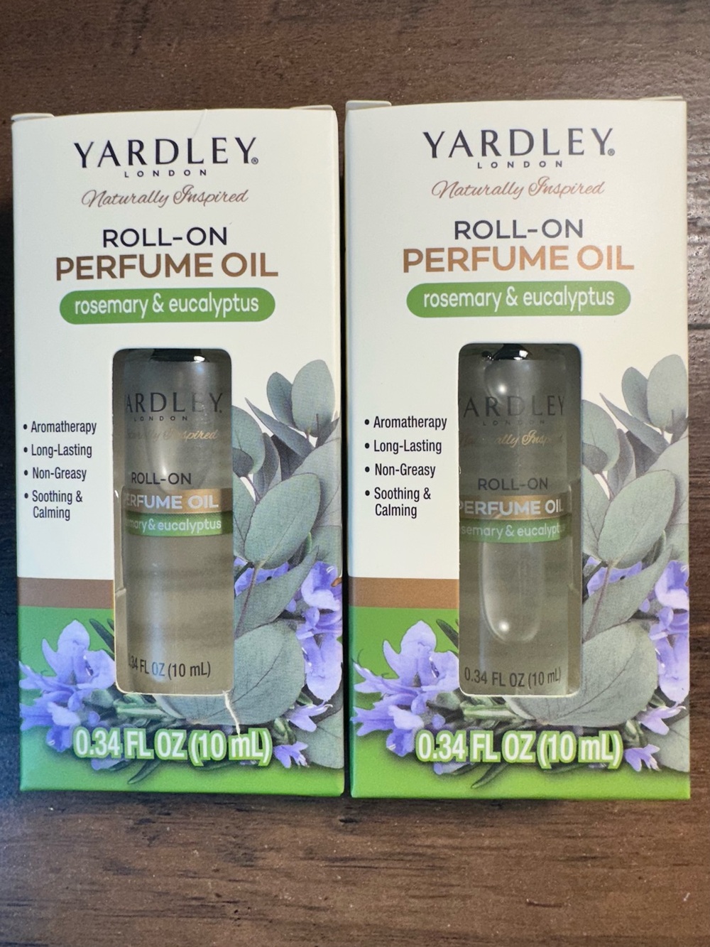 Yardley London Naturally Inspired Rosemary & Eucalyptus Roll On Perfume Oil 2pk